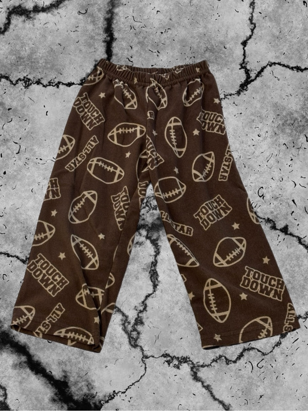 Carter’s Boys 3T Brown Football Touchdown Fleece Pajama Pants